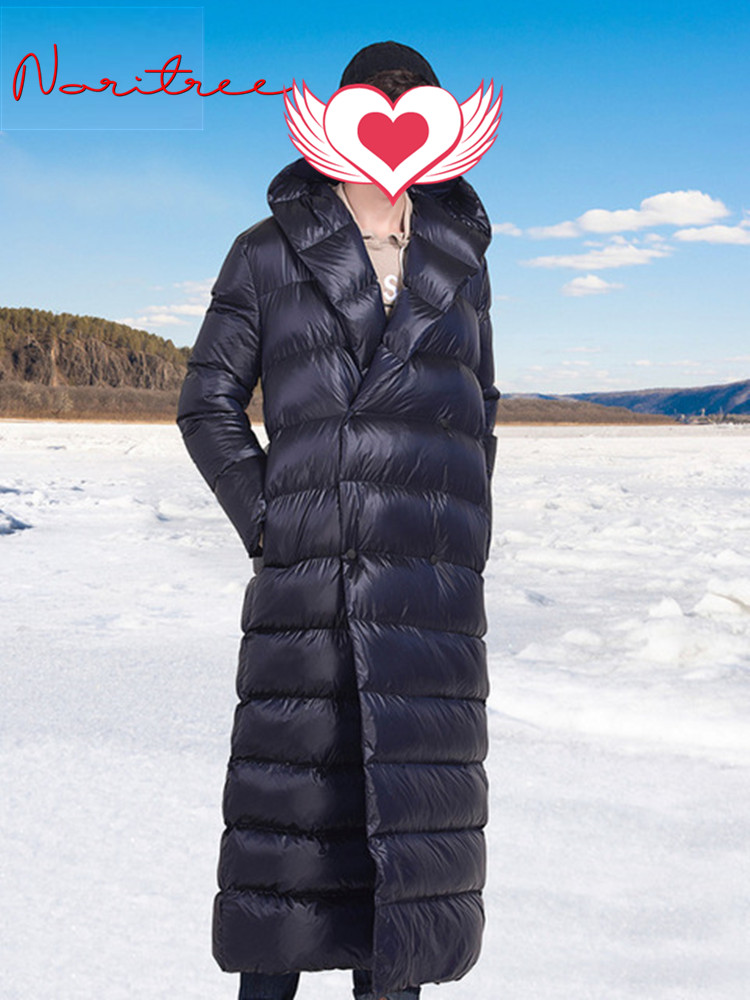 따뜻하고 길고 따뜻한 오버사이즈 오리털 롱 파카 코트 wy253 남성용, 핏-30 ℃ 130cm, 두꺼운 겨울
